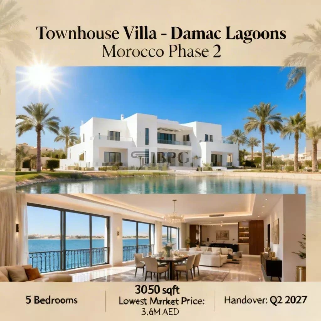 Exquisite 5 Bedroom Waterfront Villa with Crystal Lagoon Views Dubai